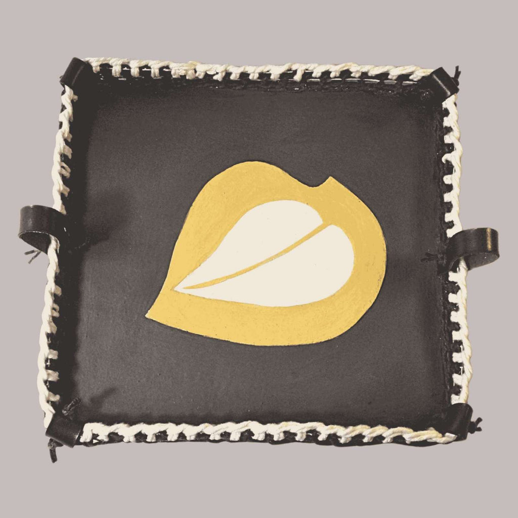 Bandeja Com Trançado Marrom