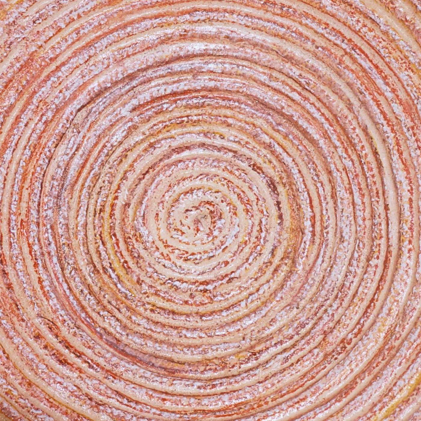 Cesto Decorativo De Cordão Bege Com Couro