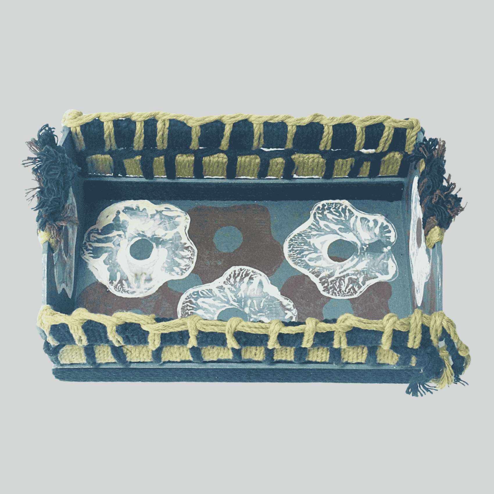 Cesto Organizador Com Estampa Floral