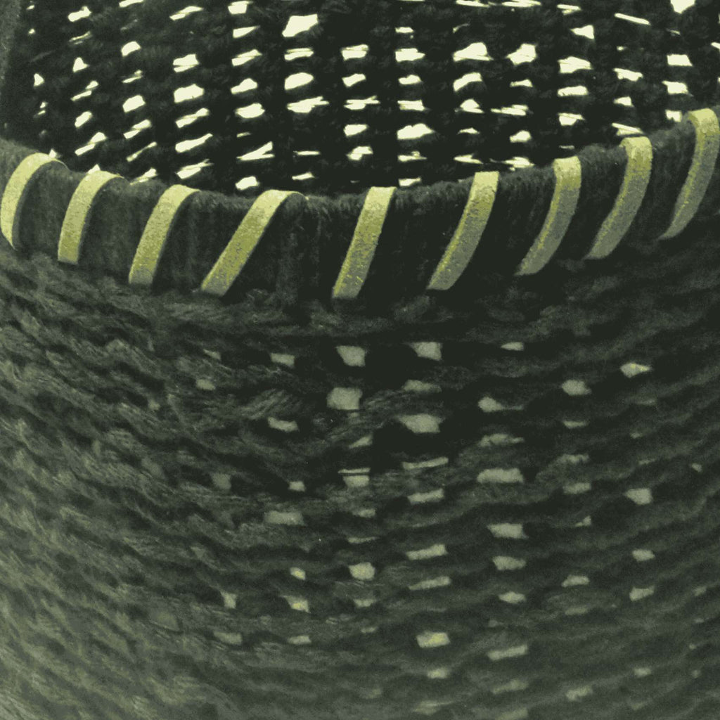 Cesto Organizador Preto Com Couro