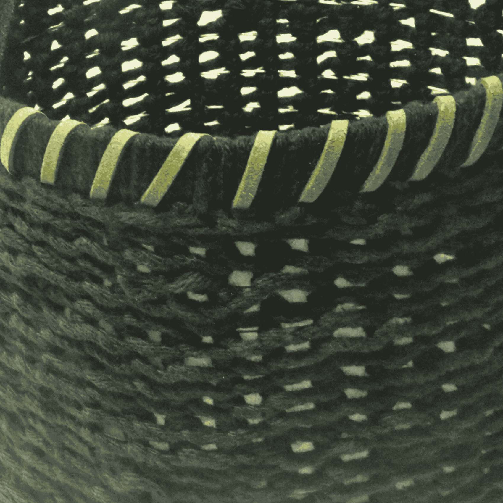 Cesto Organizador Preto Com Couro