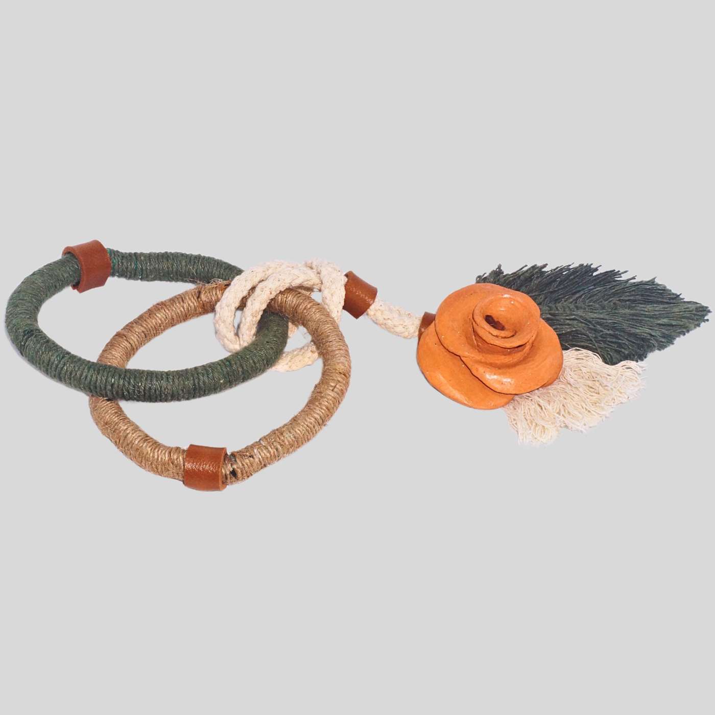 Colar De Mesa Rosa De Cerâmica