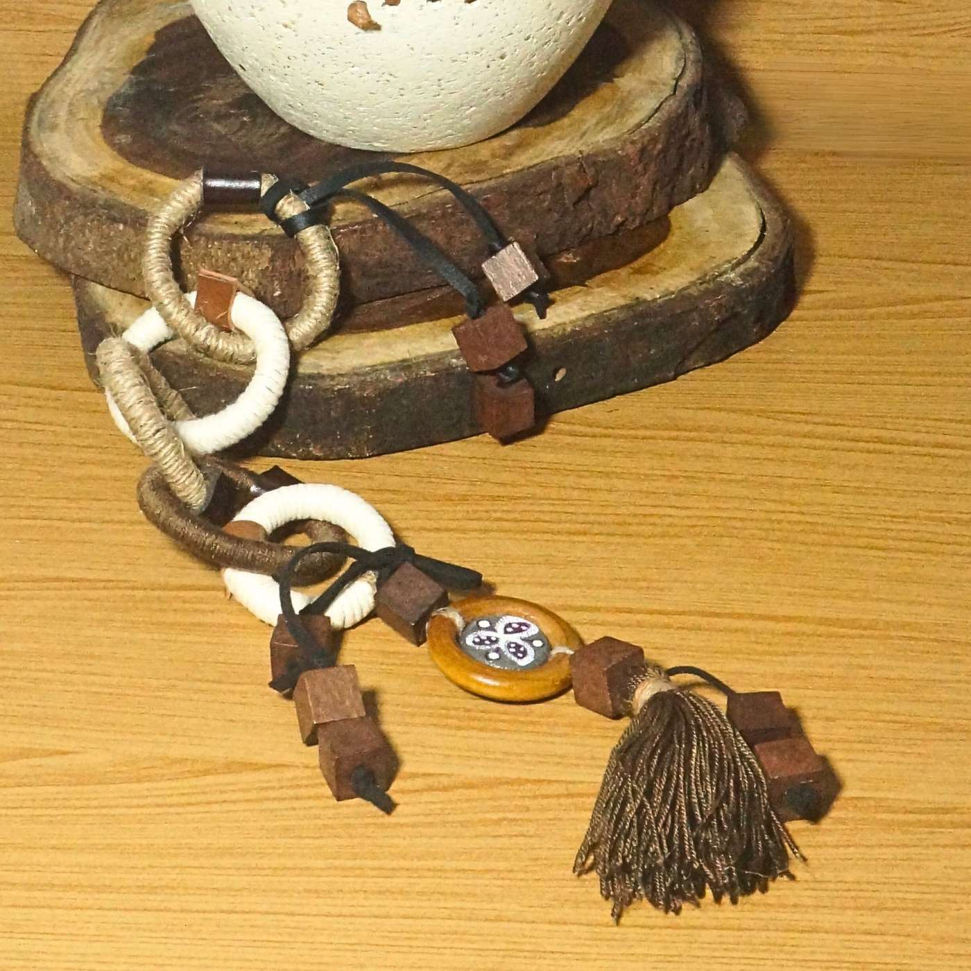 Colar De Mesa Rústico Floral