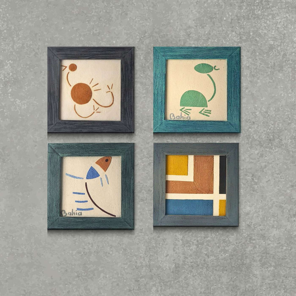 Quadro Texturizado Figura De Peixe