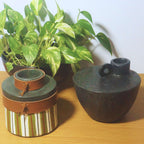 Vaso Grafite Com Alça Lateral