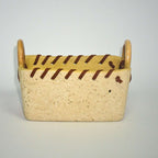 Cachepot Rústico Natural Ocre Com Couro