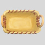 Cachepot Rústico Natural Ocre Com Couro