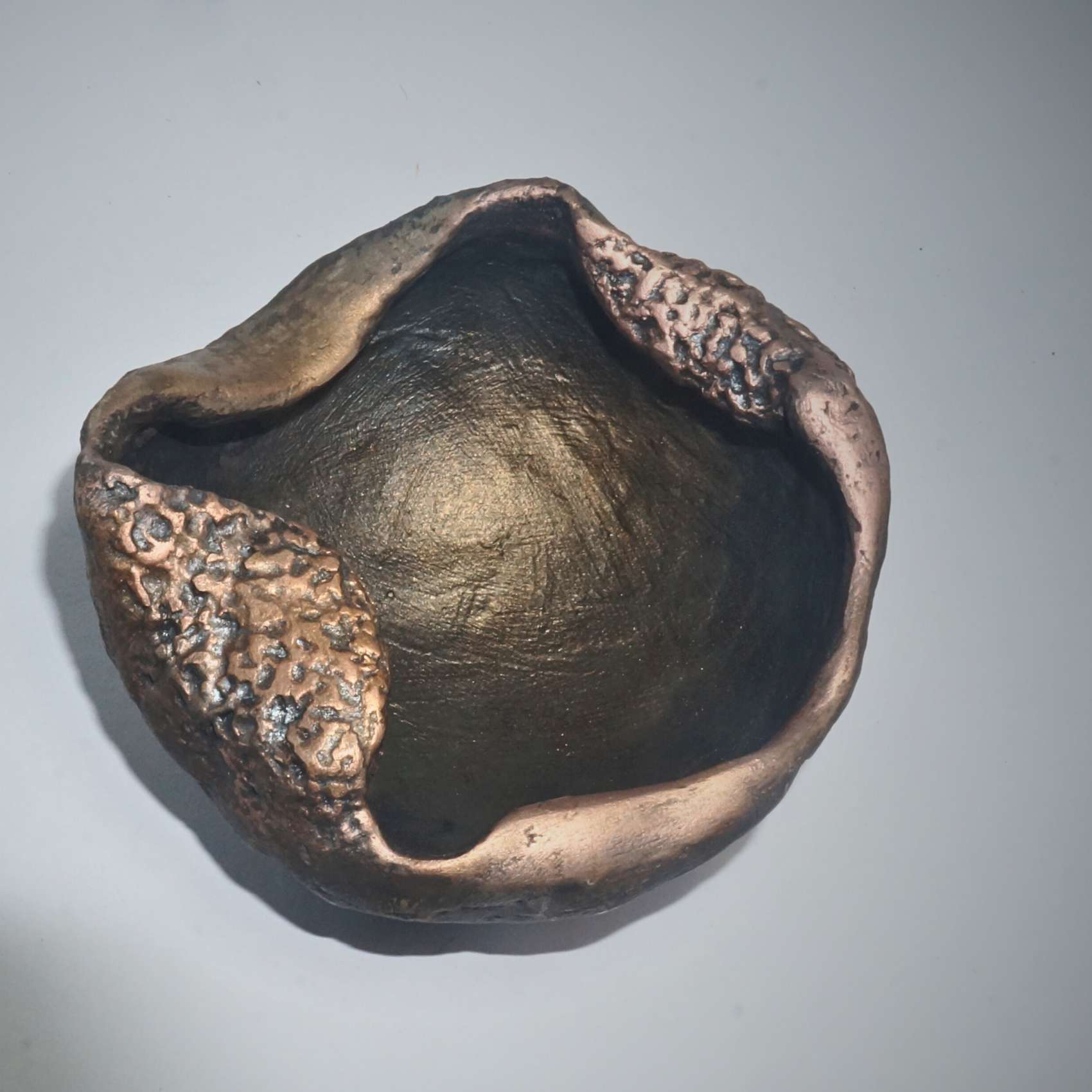 Vaso Decorativo Concha Com Efeito Rústico