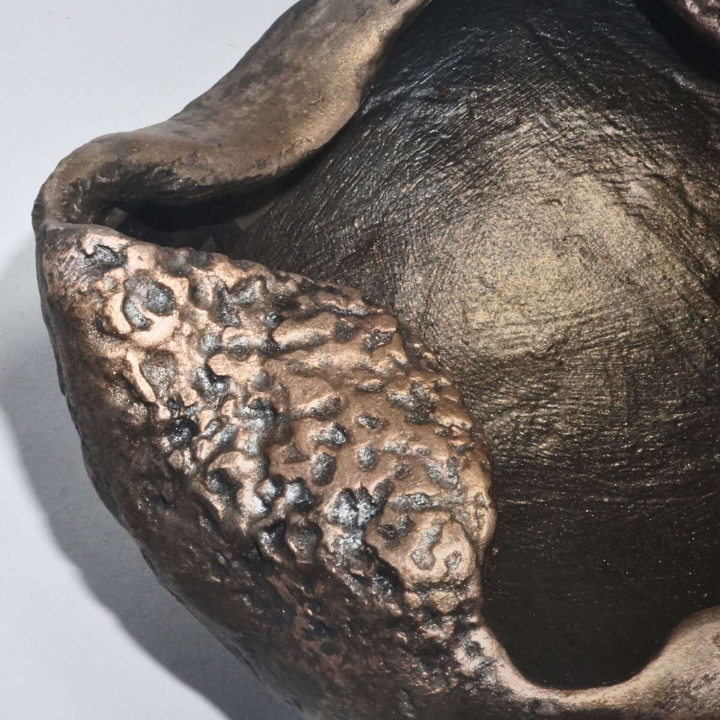 Vaso Decorativo Concha Com Efeito Rústico