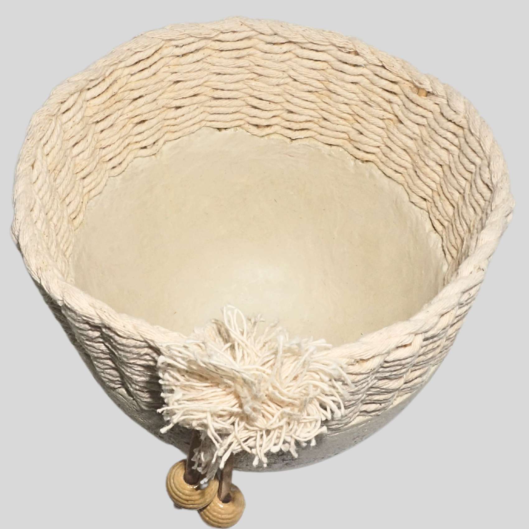 Cachepot Decorativo Boho Granilite Bege