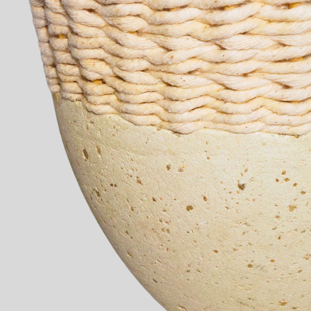 Cachepot Decorativo Boho Granilite Bege