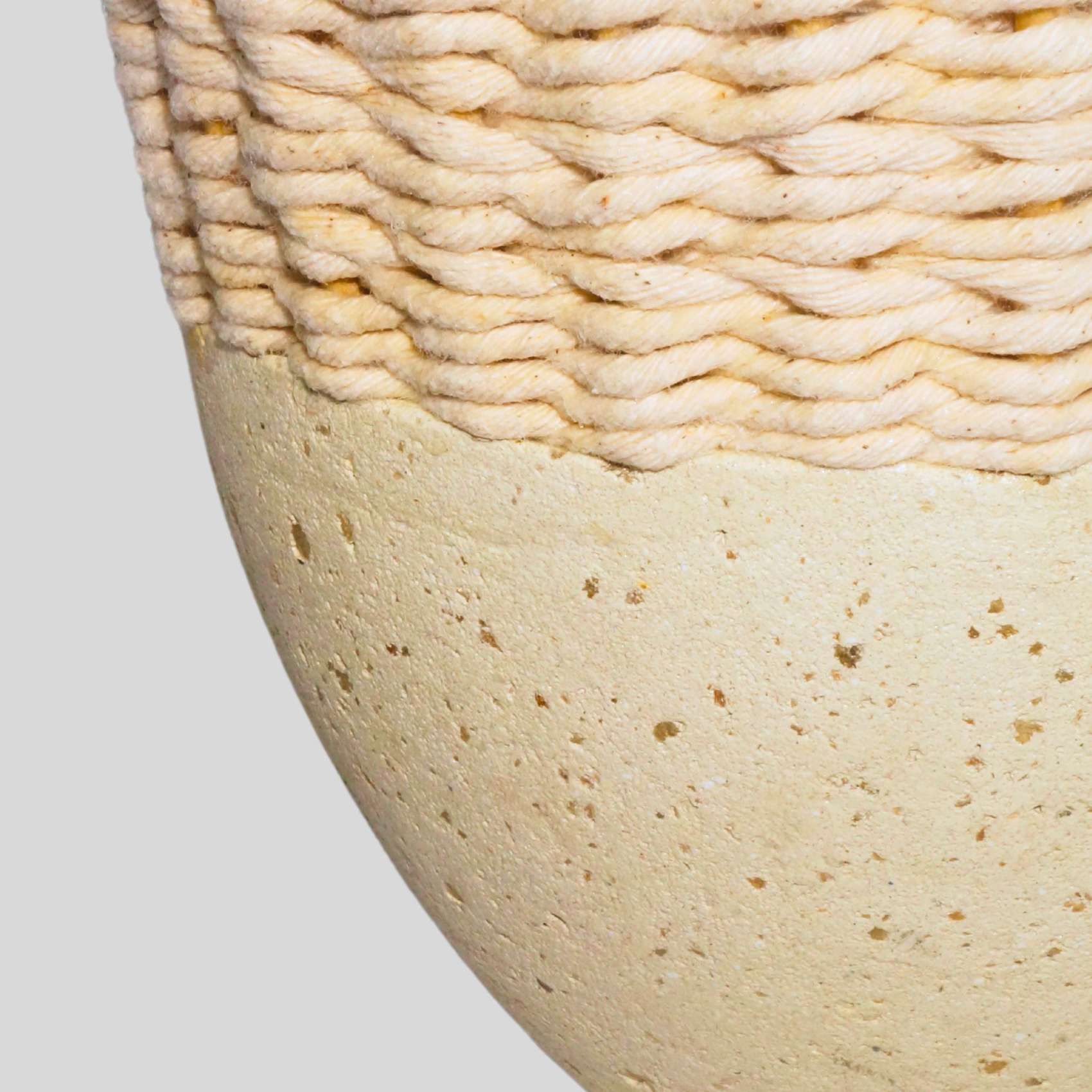 Cachepot Decorativo Boho Granilite Bege