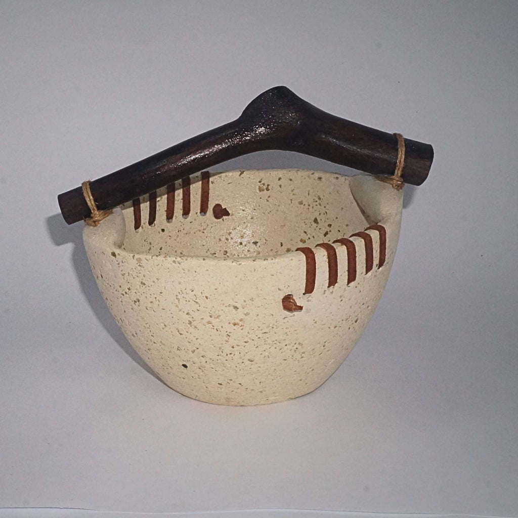 Cachepot Granilite Bege Rústico