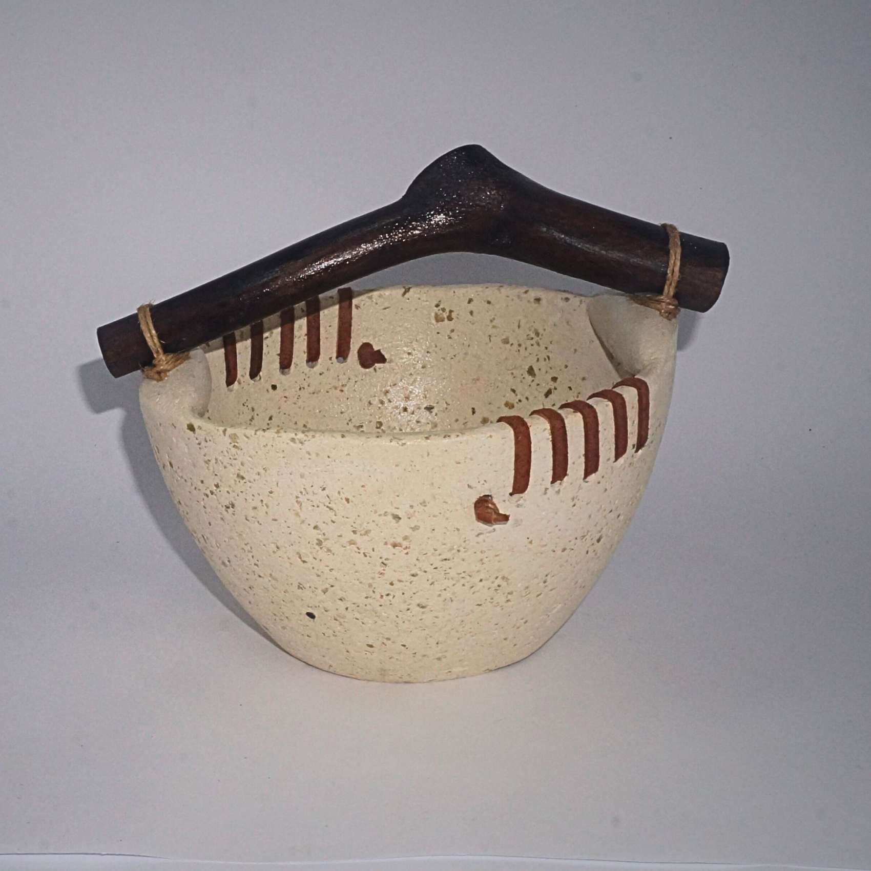 Cachepot Granilite Bege Rústico