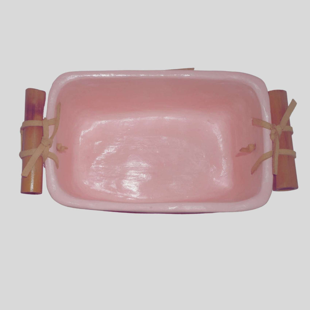 Cachepot Floreira Cinza E Rosa