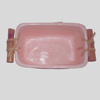 Cachepot Floreira Cinza E Rosa