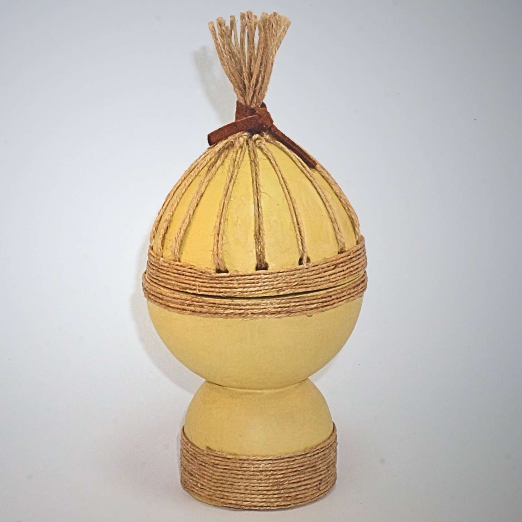 Porta Bijoux Ocre Com Juta