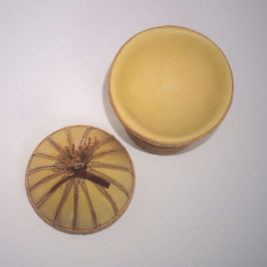 Porta Bijoux Ocre Com Juta