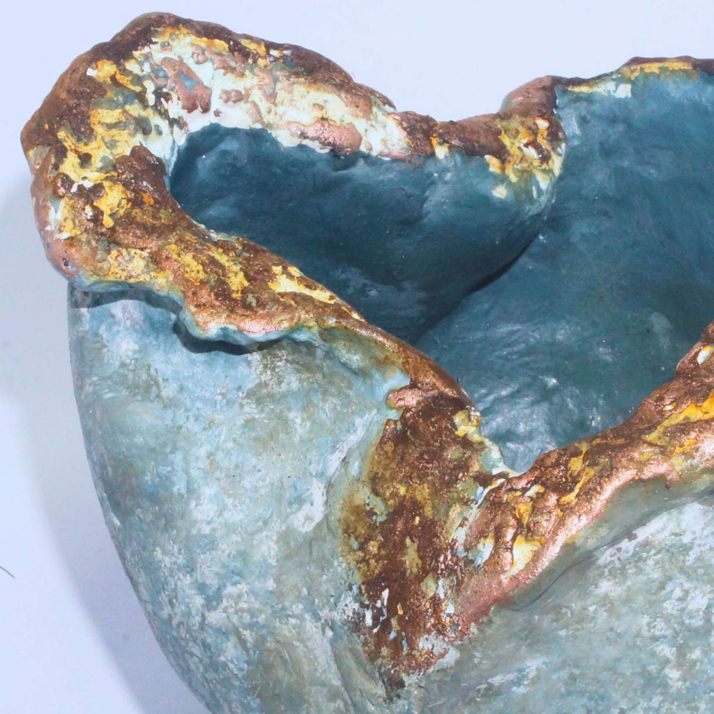 Vaso Rústico Drusa Azul