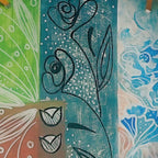 Prato Decorativo De Parede Floral Azul