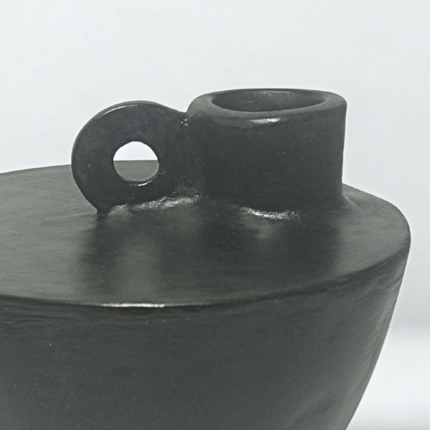 Vaso Grafite Com Alça Lateral