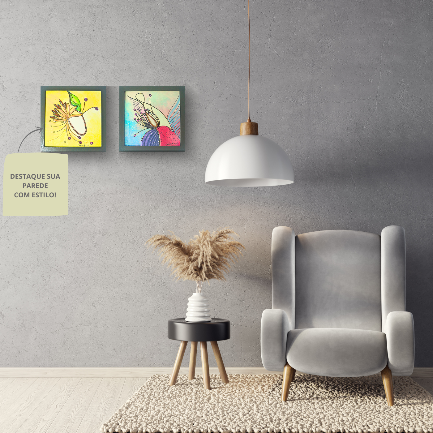 Quadro Decorativo Aquarela Natureza Viva