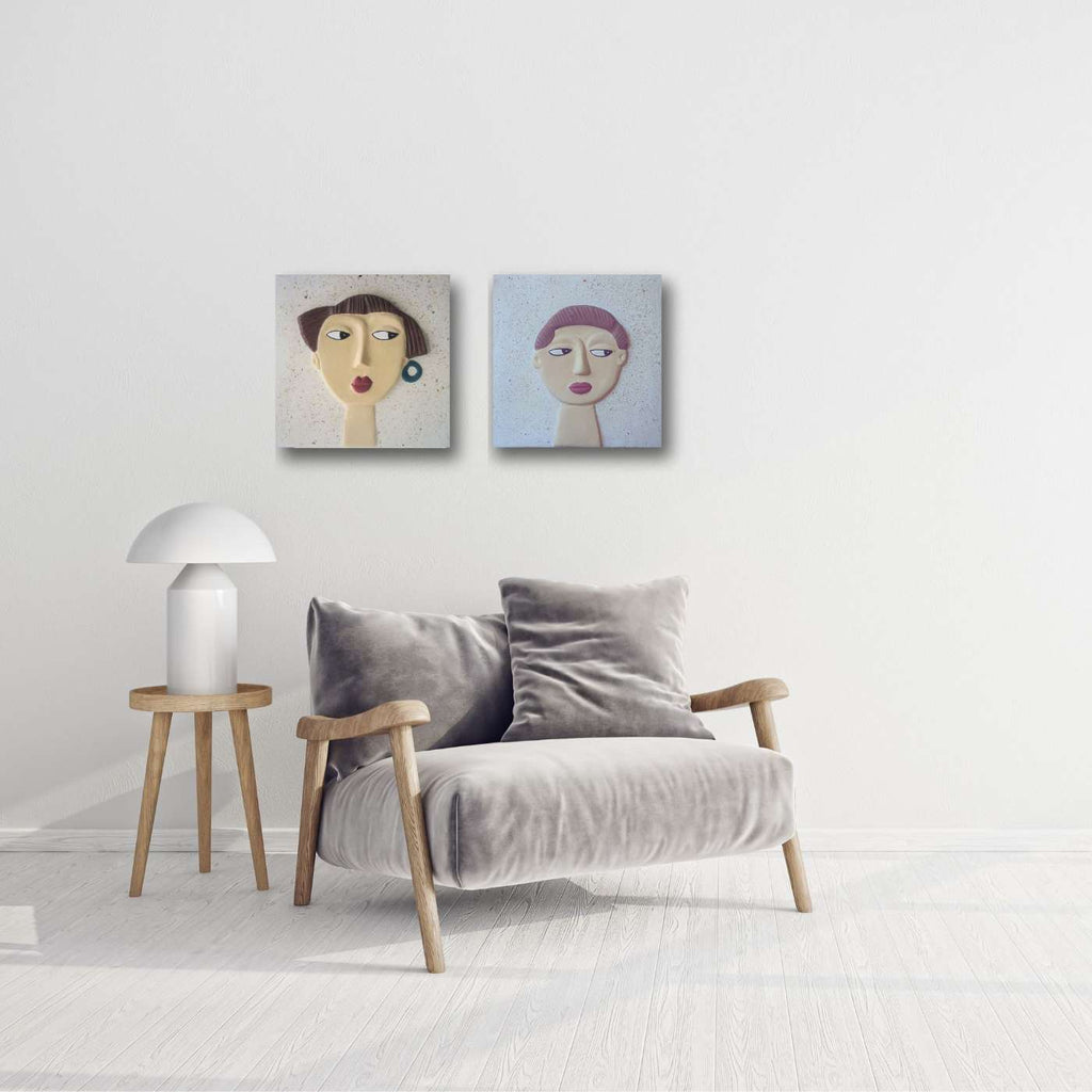 Placa Decorativa De Parede Figura Feminina