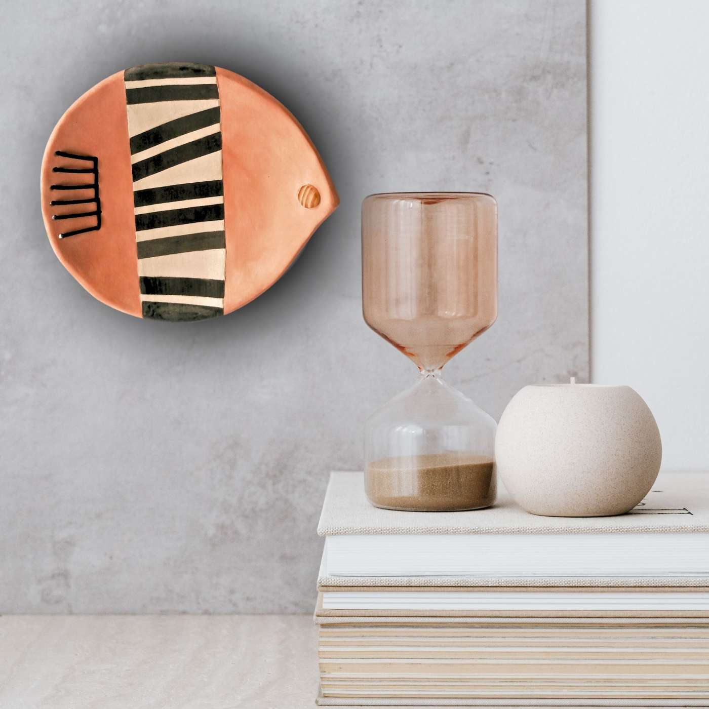 Prato Abstrato Decorativo Peixe