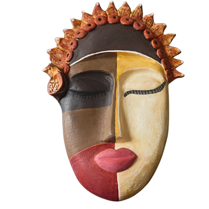 Máscara Decorativa de Parede Deusa Gaia- Elemento Terra