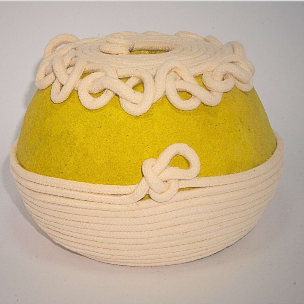 Vaso Decorativo Com Bojo E Trançado