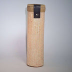 Vaso Tubo Texturizado Com Couro