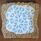 Prato Decorativo Centro De Mesa Floral Azul