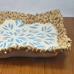 Prato Decorativo Centro De Mesa Floral Azul