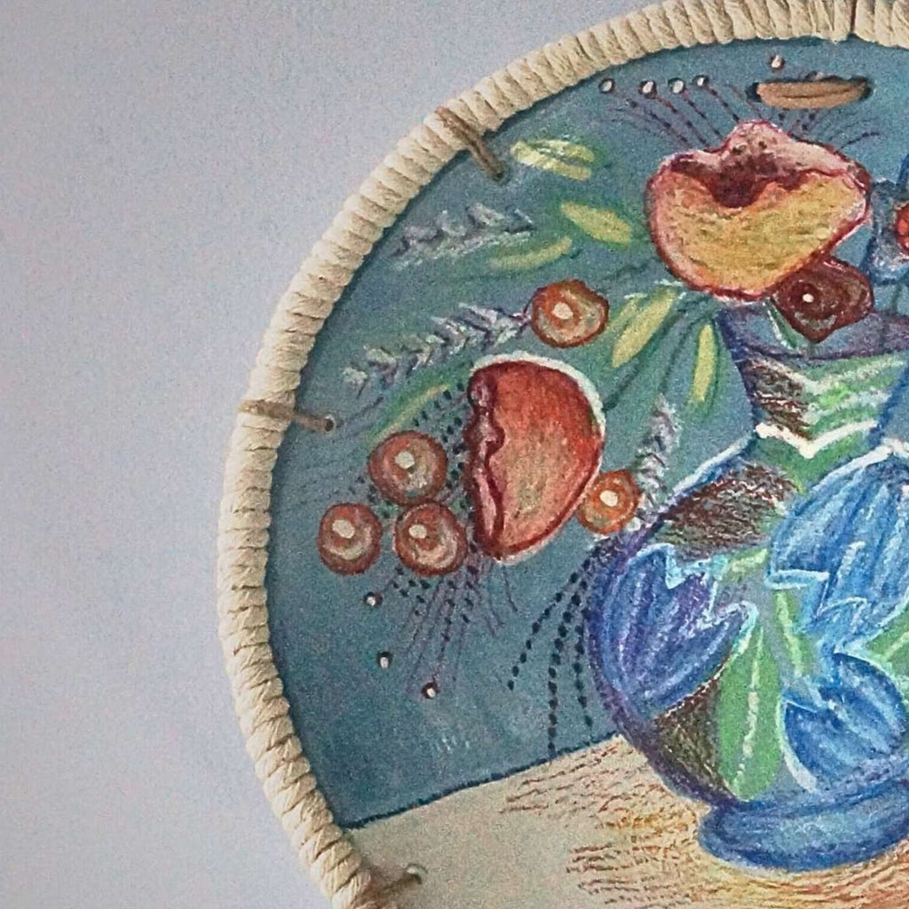 Prato Decorativo De Parede Vaso De Flores