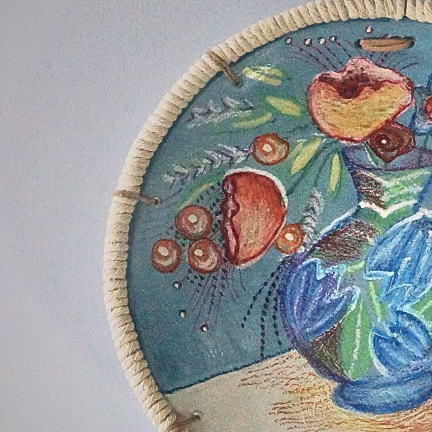 Prato Decorativo De Parede Vaso De Flores