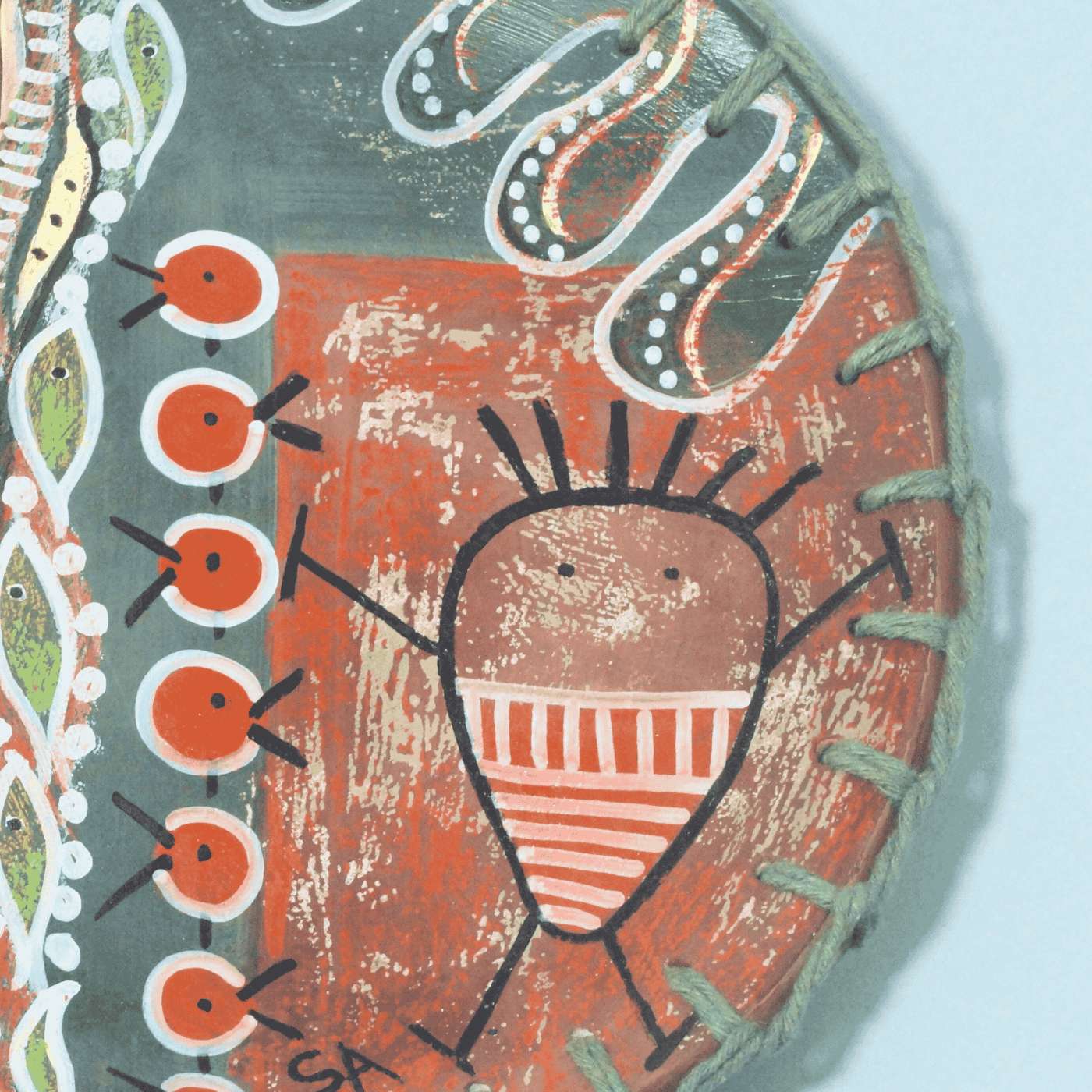 Prato Decorativo De Parede Arte Rupestre