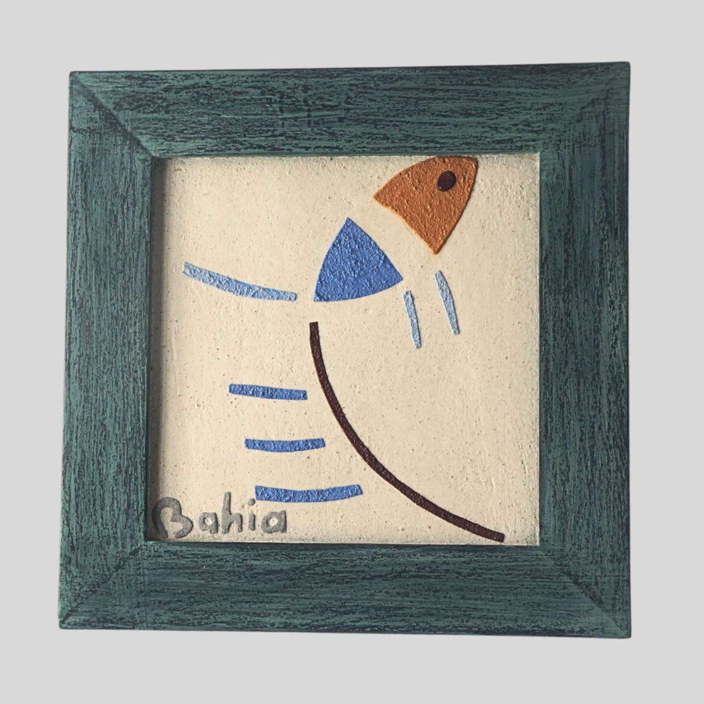 Quadro Texturizado Figura De Peixe