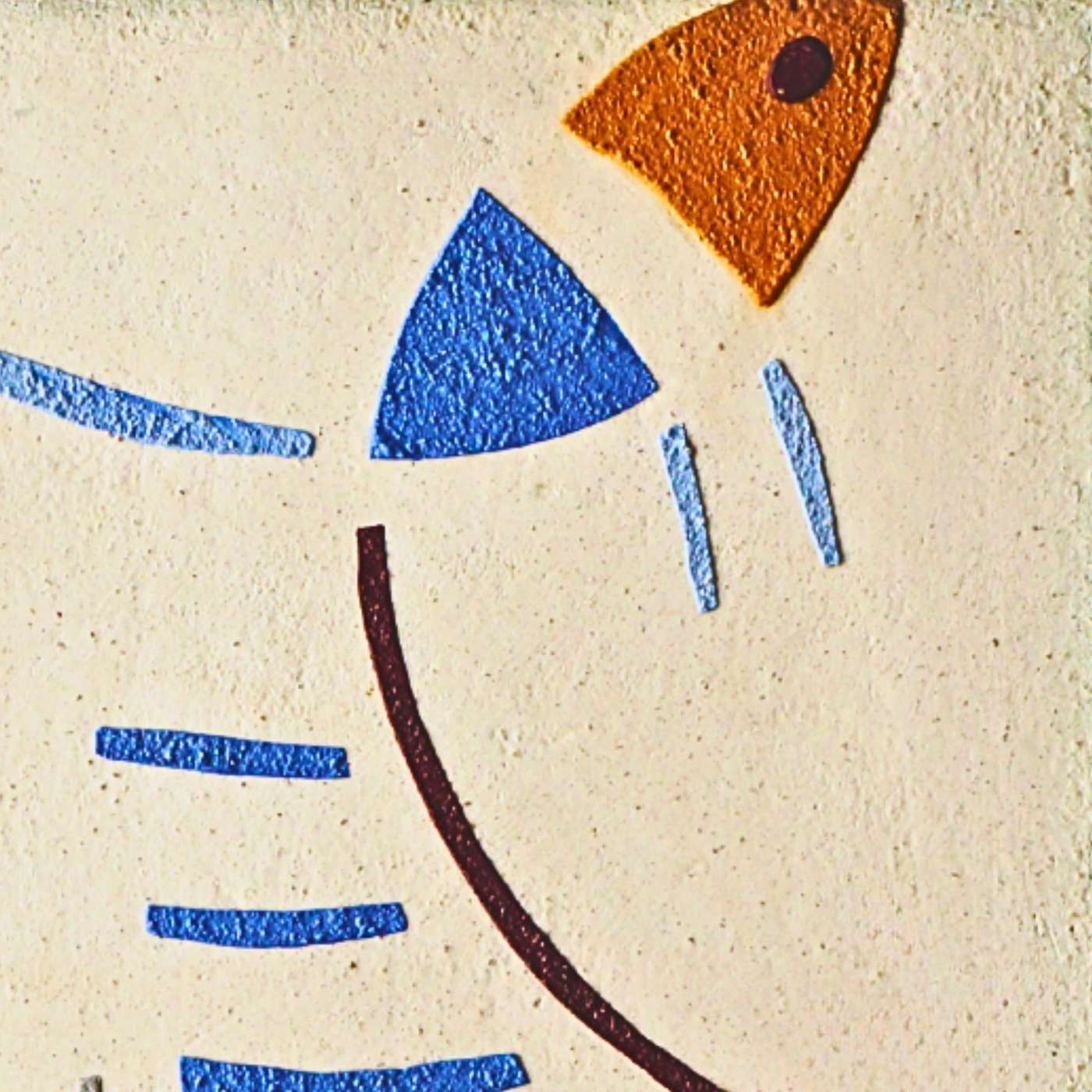 Quadro Texturizado Figura De Peixe