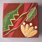 Placa Decorativa  Abstrata De Parede Floral