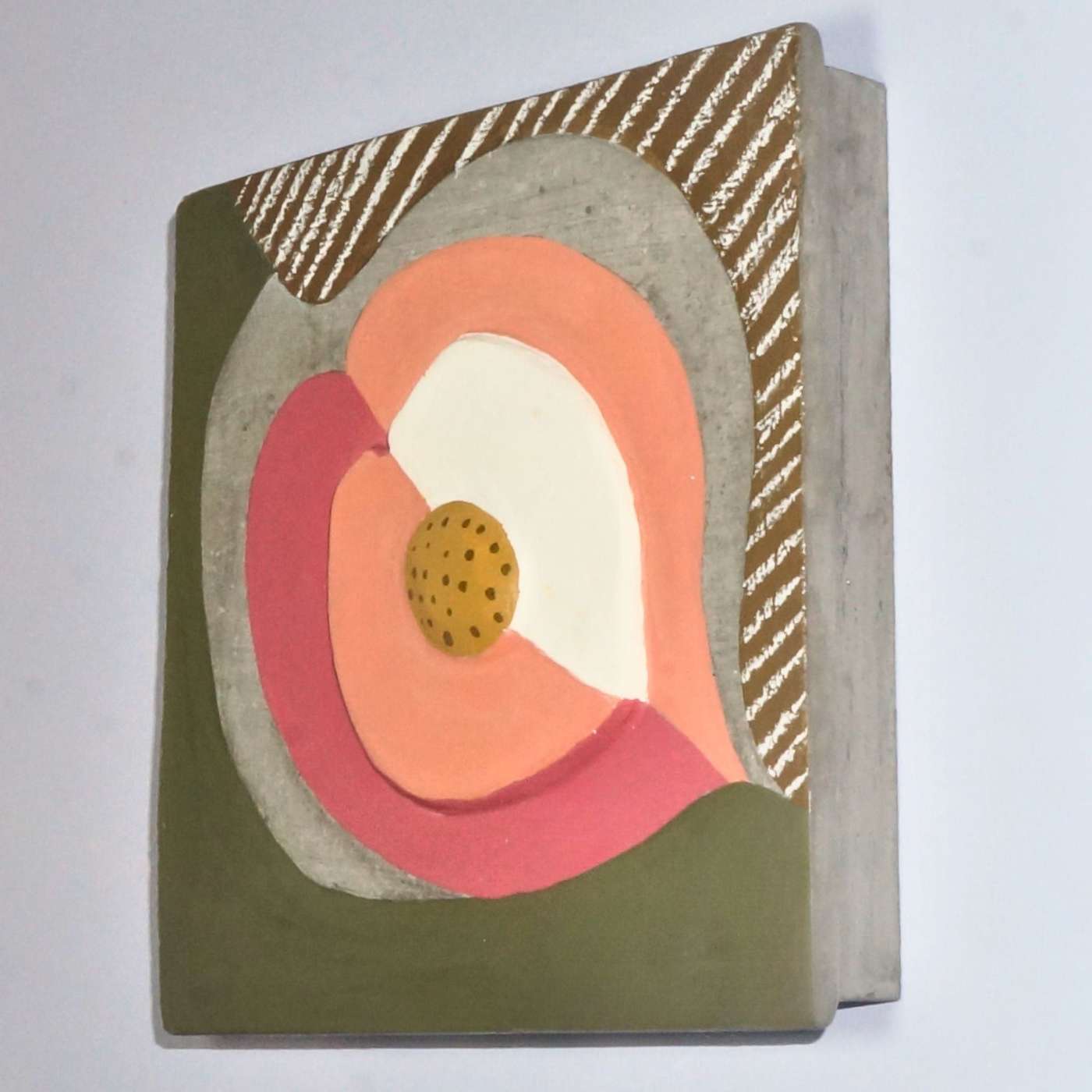 Placa Decorativa De Parede Fruta Estilizada Pêssego