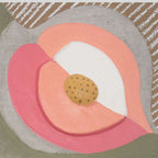 Placa Decorativa De Parede Fruta Estilizada Pêssego