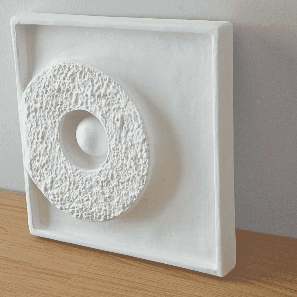 Kit De Quadros Geométricos Em Relevo Nude