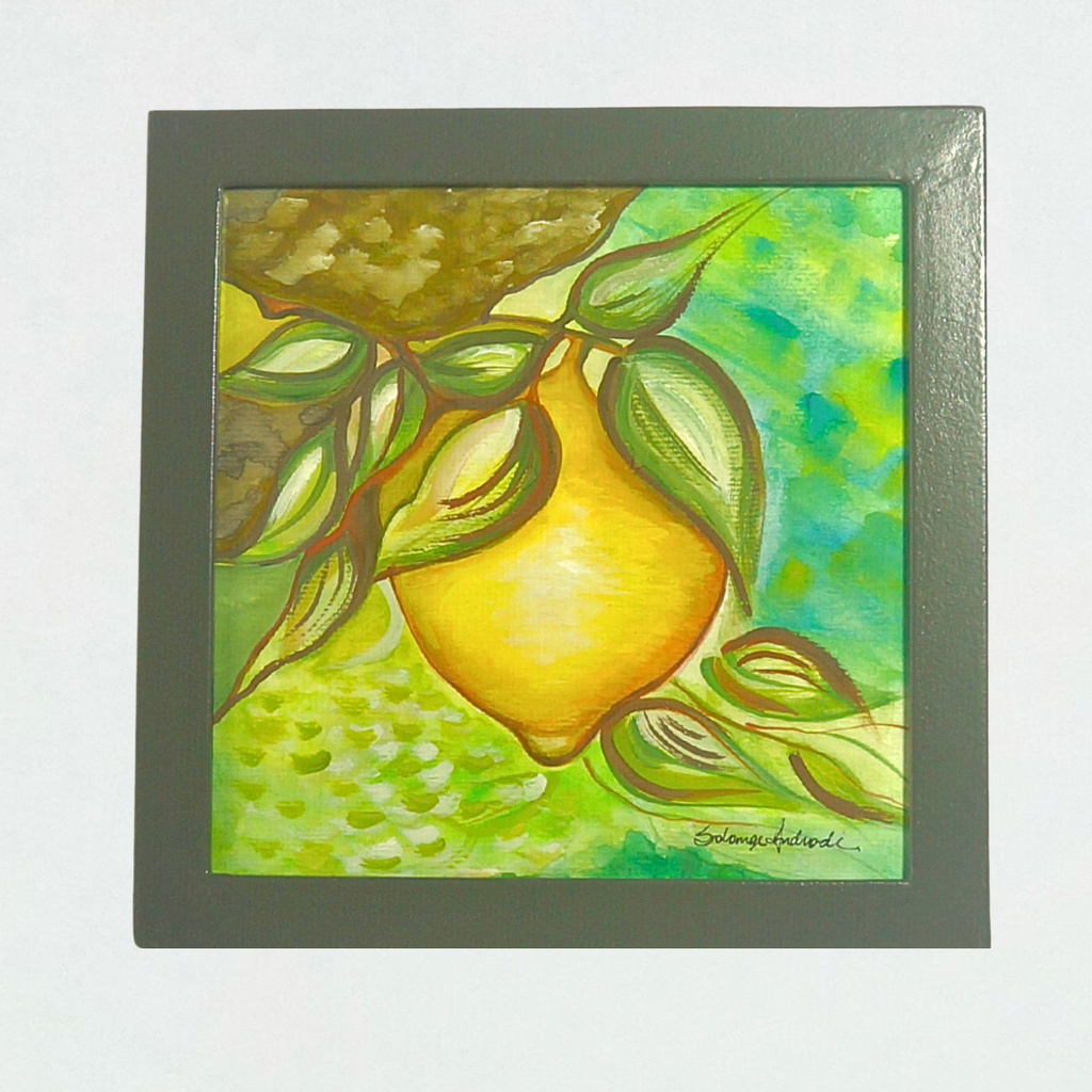 Quadro Decorativo Aquarela Limão Siciliano