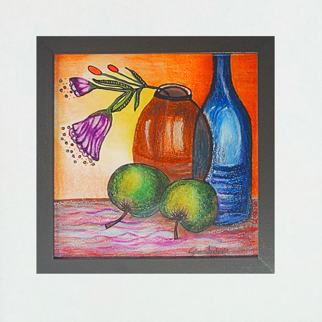 Quadro Decorativo Aquarela Cena Do Cotidiano.