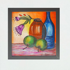 Quadro Decorativo Aquarela Cena Do Cotidiano.