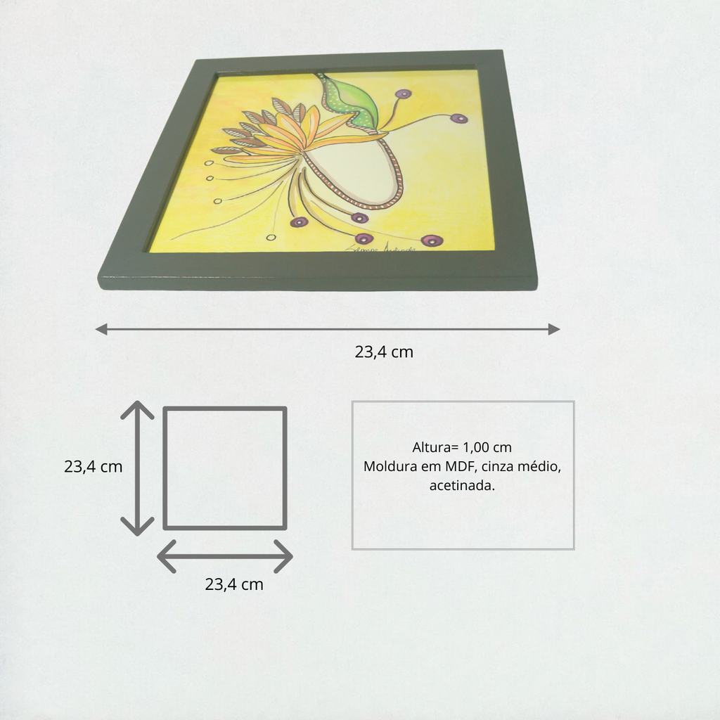 Quadro Decorativo Aquarela Natureza Viva