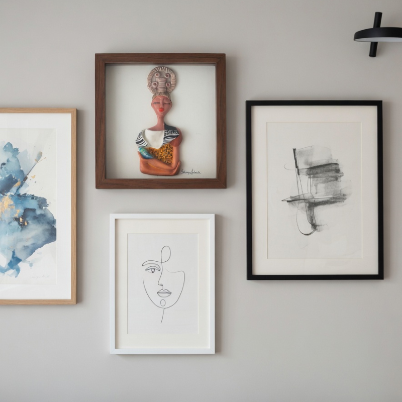 Quadro em Caixa de Vidro - Deusa Zuri | Coleção Deusas do Cotidiano