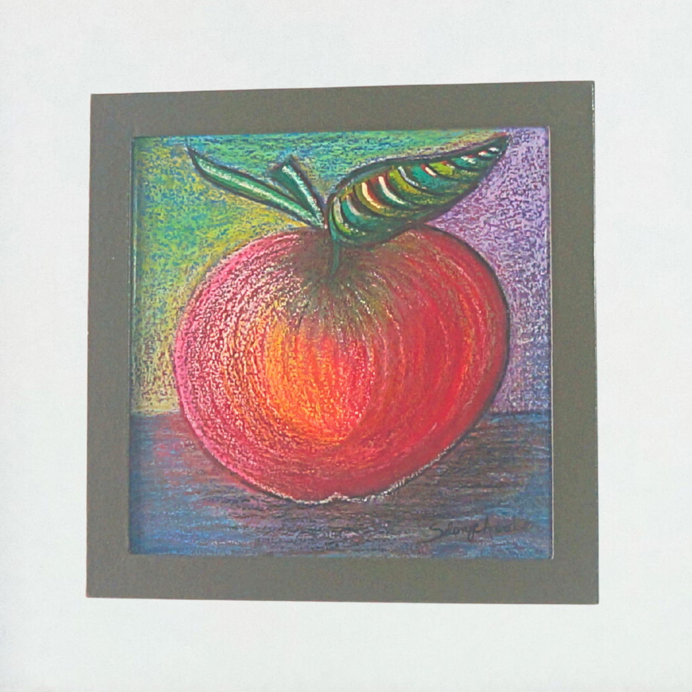 Quadro Decorativo Aquarela Maça