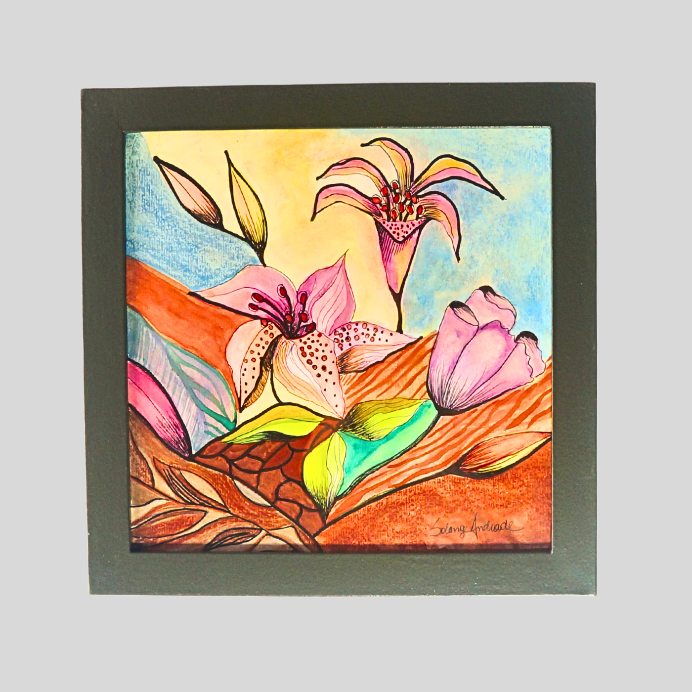 Quadro Decorativo Jardim Tropical